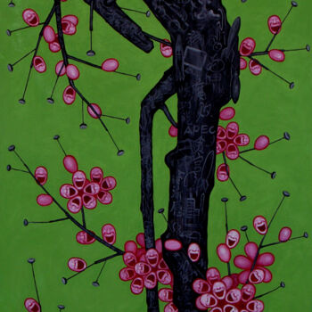 Peinture intitulée "plum-blossom-series…" par Chenqiuchi, Œuvre d'art originale