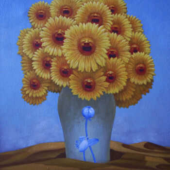 Drawing titled "sunflower-no4-size-…" by Chenqiuchi, Original Artwork, Other