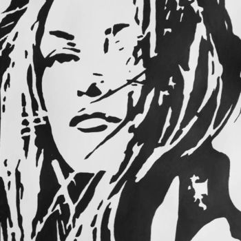 Drawing titled "Vanessa" by Che Pollux, Original Artwork, Acrylic