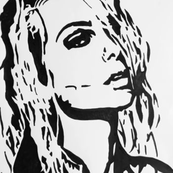 Drawing titled "Louisa" by Che Pollux, Original Artwork, Acrylic