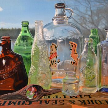 Peinture intitulée "Illuminated Vessels" par Cher Pruys, Œuvre d'art originale, Acrylique