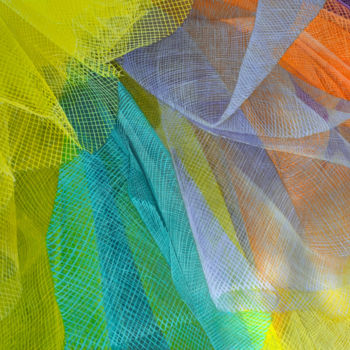 Картина под названием "Tulle Rainbow" - Cher Pruys, Подлинное произведение искусства, Акрил