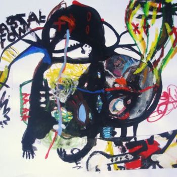 Painting titled "castal fow cobra" by Cheri Crevure, Original Artwork, Acrylic