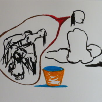 Pintura titulada "bain maure" por Cheri Crevure, Obra de arte original, Acrílico