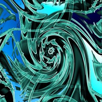 Digital Arts titled "Blue Waves" by Cherie Hanson, Original Artwork