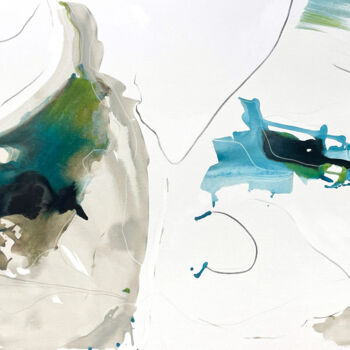 Ζωγραφική με τίτλο "Shallow Waters" από Cheryl Harrison, Αυθεντικά έργα τέχνης, Ακρυλικό