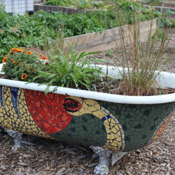 Photographie intitulée "Planted Tub" par Cheryl Martin, Œuvre d'art originale