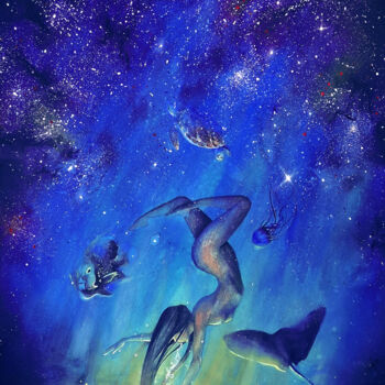Dibujo titulada "Jewel of th Ocean" por Chesfear, Obra de arte original, Pastel Montado en Otro panel rígido