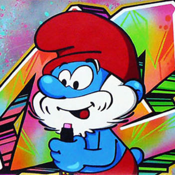 "Smurf graffiti writ…" başlıklı Baskıresim Ches Graffiti Designs tarafından, Orijinal sanat, Dijital baskı