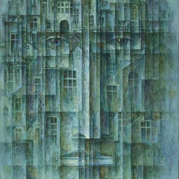 Картина под названием ""В Городе дождь" 7+…" - Сергей Чесноков-Ладыженский, Подлинное произведение искусства, Другой
