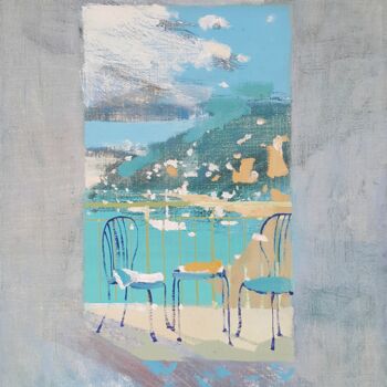Pittura intitolato "Mattino in Amalfi" da Chesnov Evgenii, Opera d'arte originale, Olio