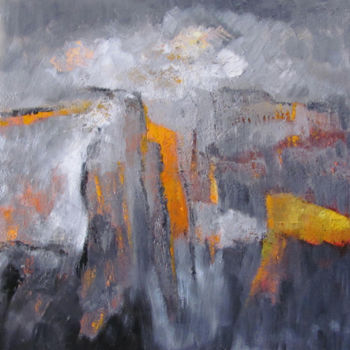 Painting titled "eruption.jpg" by Lucile Chevalier Moreaux, Original Artwork, Other