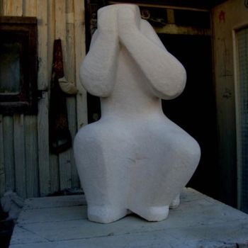 Sculptuur getiteld "equilibre" door Janpi. R, Origineel Kunstwerk, Steen