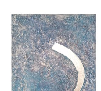 Malerei mit dem Titel "La lune brisée" von Iryna Chevela, Original-Kunstwerk, Acryl