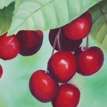 Painting titled "Cerises" by Florie Pottiez, Original Artwork