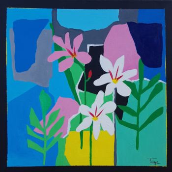 Painting titled "Floraison" by Laurence Faye, Original Artwork, Acrylic