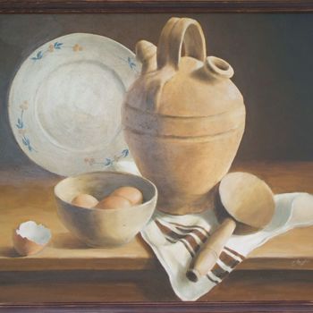 Painting titled "La cuiller en bois" by Christiane Heydon, Original Artwork