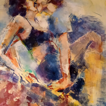Pittura intitolato "Baciami ancora" da Chiara Abbaticchio, Opera d'arte originale, Olio Montato su Telaio per barella in leg…