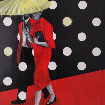 绘画 标题为“THE YELLOW UMBRELLA” 由Chiara Napolitano, 原创艺术品, 丙烯