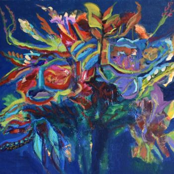 Pintura titulada "Flowers in the sky" por Chiara M., Obra de arte original, Acrílico