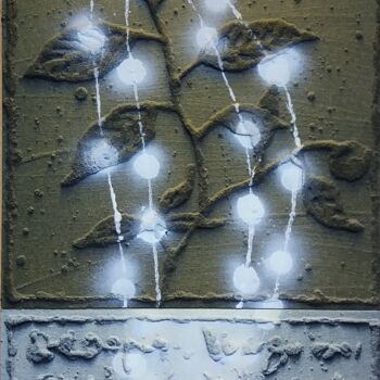 Schilderij getiteld "Plante magique" door Chica Boyriven, Origineel Kunstwerk, Acryl Gemonteerd op Houten paneel