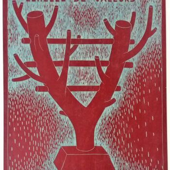 Printmaking titled "Echelle de Valeurs" by Chica Boyriven, Original Artwork, Xylography Mounted on Wood Stretcher frame