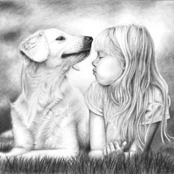 Pintura titulada "Friends" por Arts & Dogs, Obra de arte original, Oleo