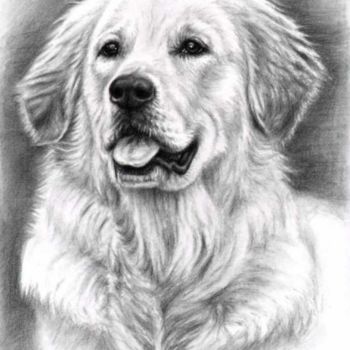 「Golden Retriever Sp…」というタイトルの絵画 Arts & Dogsによって, オリジナルのアートワーク, オイル