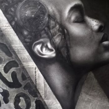 Drawing titled "Back to when" by Chidi Chibueze, Original Artwork, Charcoal