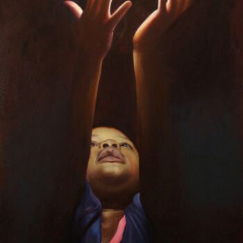 Painting titled "IGNITING HOPE" by Chidiebere Umeasiegbu, Original Artwork, Oil