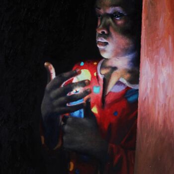 Painting titled "THIS LITTLE LIGHT O…" by Chidiebere Umeasiegbu, Original Artwork, Oil