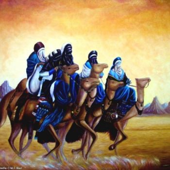 Pintura titulada "Les Seigneurs du Dé…" por Redha Chikh Bled, Obra de arte original