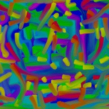 Цифровое искусство под названием "Abstract Fourteen D…" - Jean Petree, Подлинное произведение искусства, Цифровая живопись