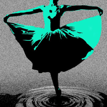 Printmaking titled "Water ballet  #arti…" by Chidreneyes, Original Artwork, Digital Print