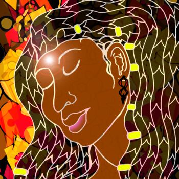 Digitale Kunst getiteld "Samara Soul" door China Alicia Rivera, Origineel Kunstwerk, Digitaal Schilderwerk