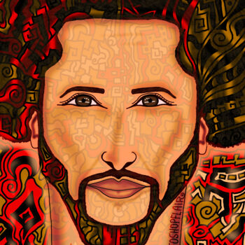 Digital Arts titled "Colin Kaepernick" by China Alicia Rivera, Original Artwork, 2D Digital Work