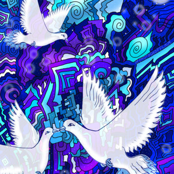 Digitale Kunst mit dem Titel "By Faith And Spirit" von China Alicia Rivera, Original-Kunstwerk, 2D digitale Arbeit