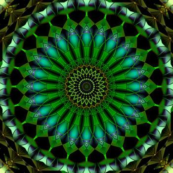 Digital Arts titled "Evergrow Mandala" by China Alicia Rivera, Original Artwork, 2D Digital Work