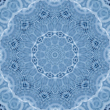Digital Arts titled "Blue Design 0012" by China Alicia Rivera, Original Artwork, 2D Digital Work