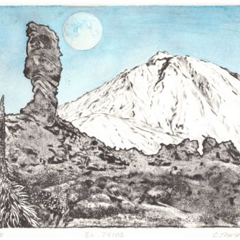 Отпечатки и Гравюры под названием "El Teide" - Chinami Miyata, Подлинное произведение искусства, гравюра