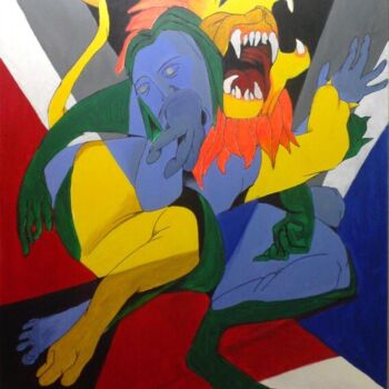 Painting titled "Avatar Series - Nar…" by Chinmaya Br, Original Artwork, Acrylic