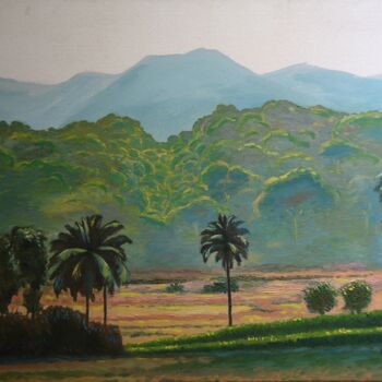 Painting titled "coconut-trees-in-th…" by Chinmaya Br, Original Artwork