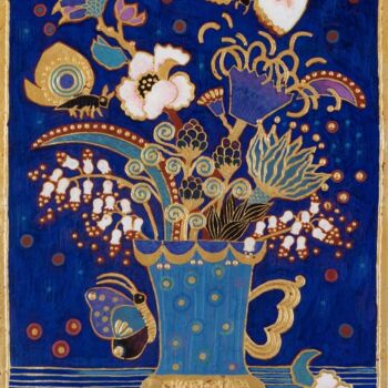 Ζωγραφική με τίτλο "WILD FLOWERS" από Chiori Ohnaka, Αυθεντικά έργα τέχνης, Χρωστικές ουσίες