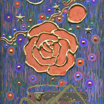 Картина под названием "FORESEEING" - Chiori Ohnaka, Подлинное произведение искусства, Пигменты Установлен на Деревянная пане…