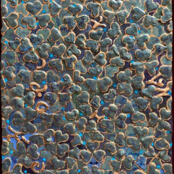 Ζωγραφική με τίτλο "FIND LUCK   a" από Chiori Ohnaka, Αυθεντικά έργα τέχνης, Χρωστικές ουσίες Τοποθετήθηκε στο Ξύλινο πάνελ