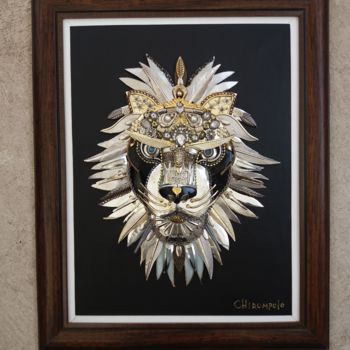 Escultura titulada "leão" por Chirumpa, Obra de arte original, Metales