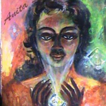 Pittura intitolato "The jewel within" da Anita Sanyal, Opera d'arte originale, Olio