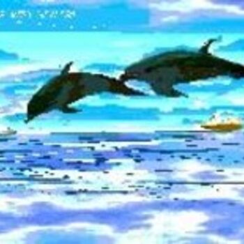 Arte digitale intitolato "Dolphins" da Anita Sanyal, Opera d'arte originale