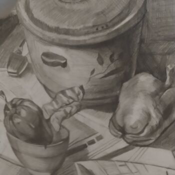 Painting titled "chinese still life" by Chivili, Original Artwork, Pencil