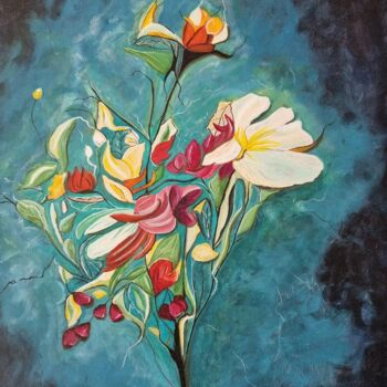 Pintura titulada "Flos florum" por Chloé R, Obra de arte original, Oleo Montado en Bastidor de camilla de madera